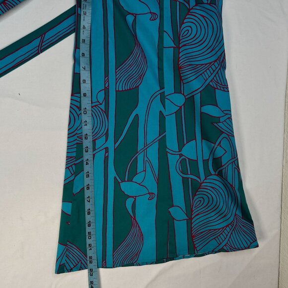 ALEXIS Cerelia Abstract Floral Jumpsuit Blue Green Wide Leg Cropped Sleeveless S - Picture 9 of 13